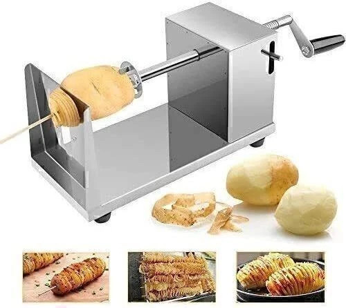Spiral potato slicer chipper - spiral,