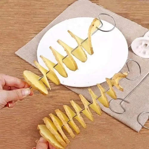 Potato spiral vegetable - potato, cutter