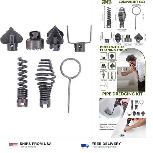 7pcs drain snake cutter - , head