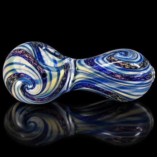 Glass tobacco hand pipe - 4",