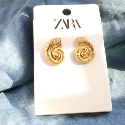 Zara gold shell spiral - zara,