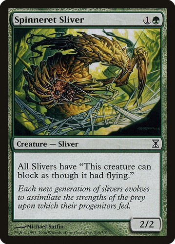 Spinneret sliver nonfoil time - sliver,