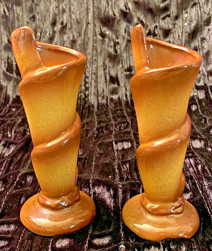 Pair spiral pottery - pottery, bud