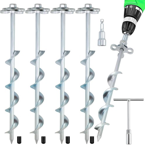 Ground anchors screw high - in-,