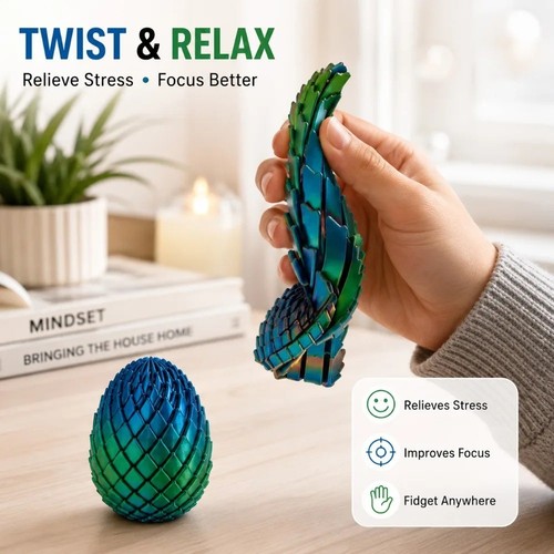 Printed dragon egg - egg, fidget