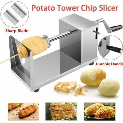 Spiral potato slicer chipper - potato,